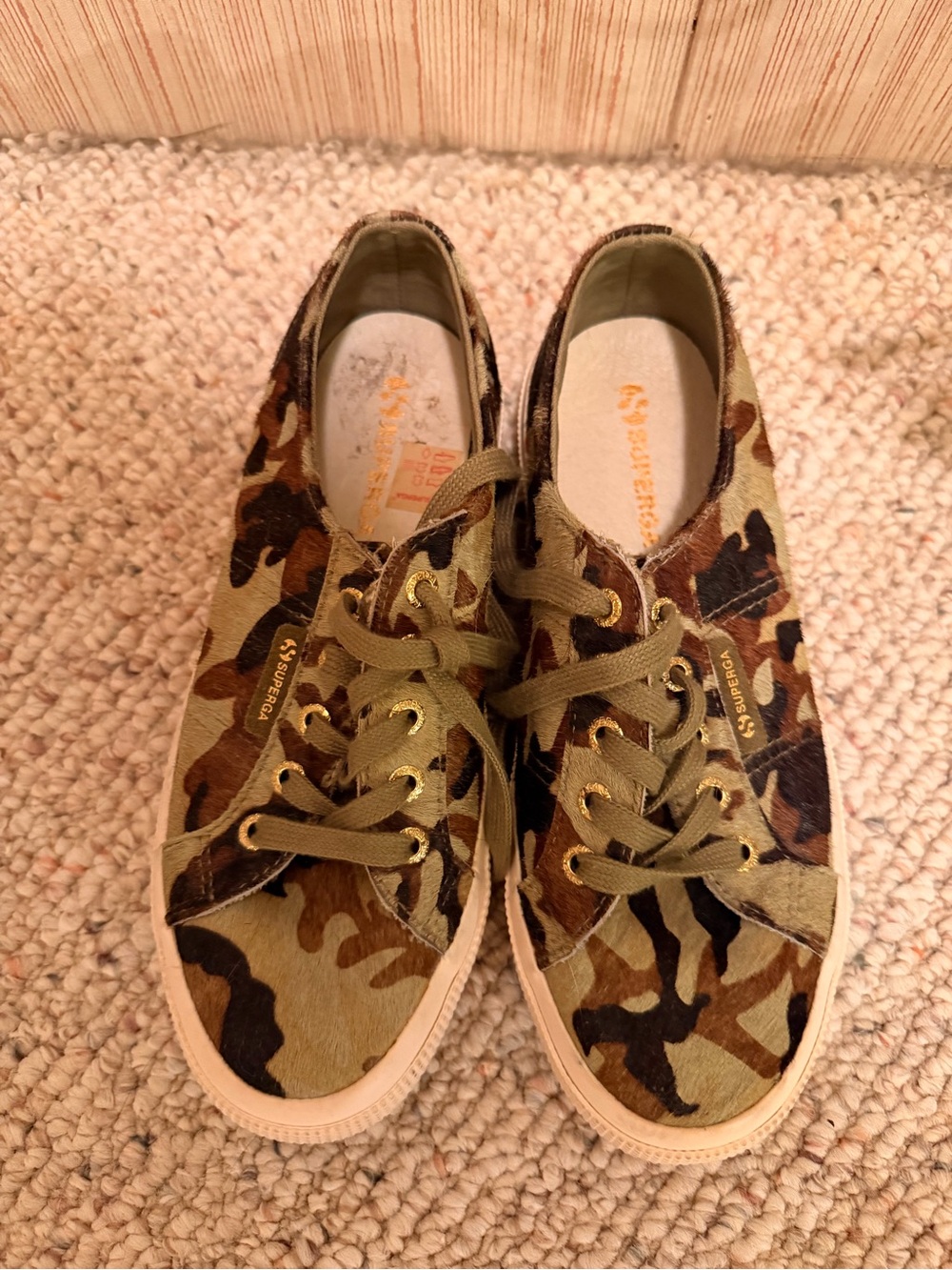 Superga Camouflage Canvas Sneaker - Olive, Brown, Black